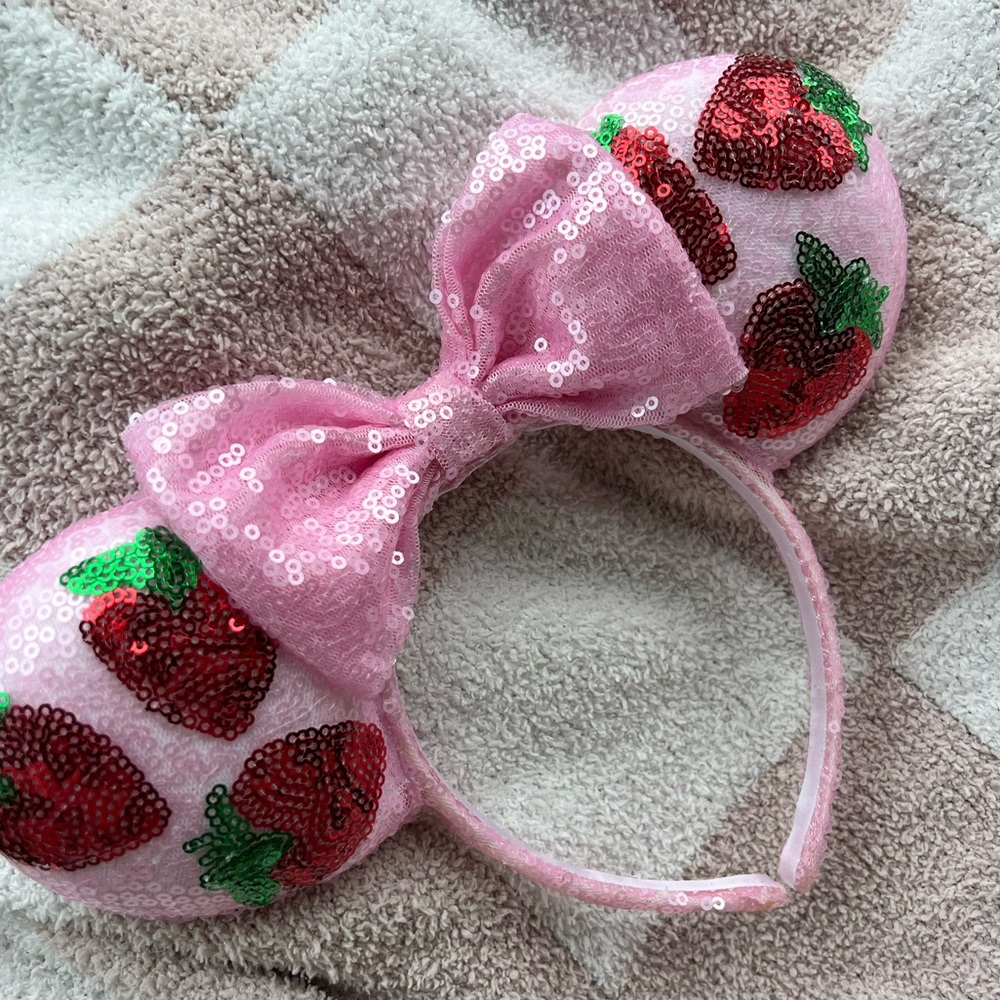 Strawberry Mouse Ears for Disney